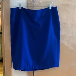 Bright blue skirt